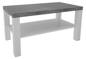 Konferenční stolek GOMEZ, 100x51x55, bílá/beton