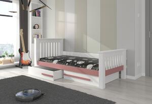 Dětská postel ODILO, 90x190, bílá/grafit