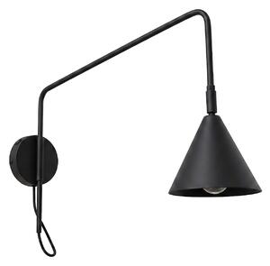 Sollux Lighting Nástěnné svítidlo NOX 1 černé s vypínačem