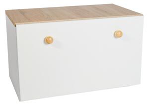 Úložný box INGA, 70,6x41,6x41,6, bílá/lev