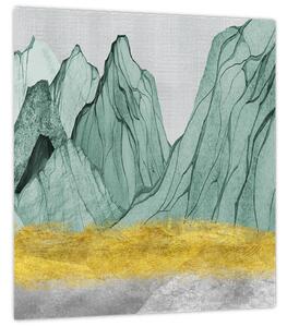 Obraz - Smaragdové hory N⁰1 (30x30 cm)