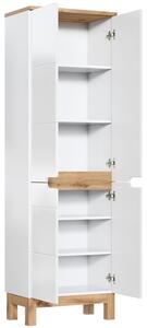 Koupelnová vysoká skříňka BALI WHITE 4D