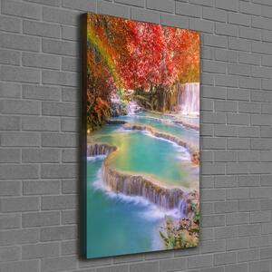 Vertikální Foto obraz na plátně Vodopád podzim ocv-101089544