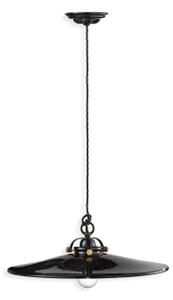 Ferroluce Závěsné retro svítidlo B&W, Ø 42 cm, 1xE27 Barva: Černá