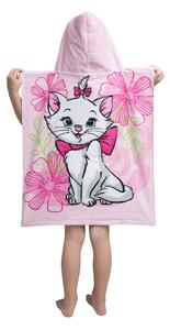 Jerry Fabrics Dětské pončo 50x115 cm - Marie Cat "Pink flower"
