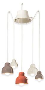 Ferroluce Závěsné vintage svítidlo BERIMBAU MIX, ∅ 22 cm, 2xE14 a 3xE27 Barva: Mix2