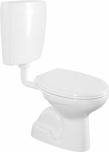 Kombinovaný klozet s nádržkou a splachovací soupravou 4,5/6 l, svislý odtok, bílý