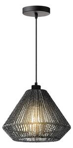LABEL51 Závěsná lampa Hanglamp Ibiza Diamond 1-Lichts 25x25x150 cm - Black - Jute