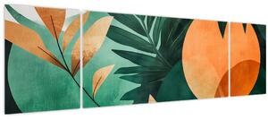 Obraz - Geometrické přírodní motivy (170x50 cm)