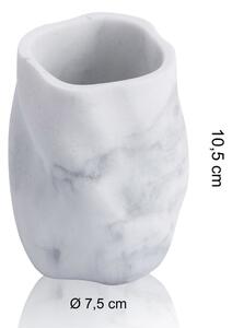 Bílá mramorová sada doplňků do koupelny Marble – Tomasucci