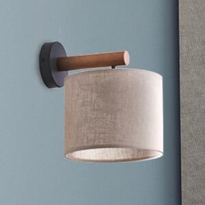 TK Lighting Deva Nature nástěnné svítidlo 1x15 W černá-šedá-dřevo-béžová 6106