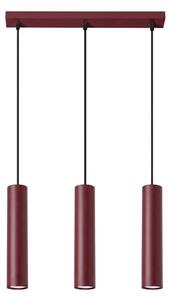 Sollux Lighting Závěsné svítidlo LAGOS 3L bordó