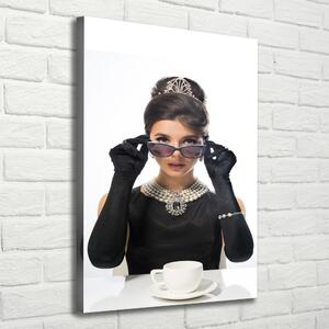 Vertikální Foto obraz na plátně Žena v brýlích ocv-101939055
