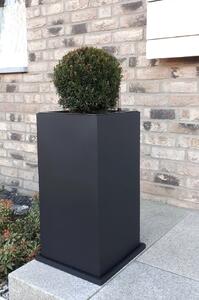 Květináč BLOCK, sklolaminát, výška 60 cm, antracit