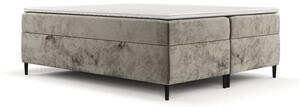 Světle hnědá boxspring postel s úložným prostorem 200x200 cm Araya – Maison de Rêve