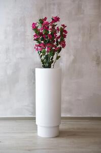 Květináč ESCADA, sklolaminát, výška 90 cm, bílý