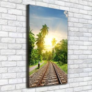 Vertikální Foto obraz na plátně Železniční koleje ocv-102836726