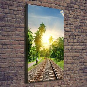 Vertikální Foto obraz na plátně Železniční koleje ocv-102836726