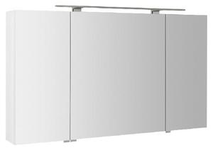 Sapho Riwa - Zrcadlová skříňka s LED osvětlením, 1210x700x170 mm, 3 dveře, bílá lesklá RIW120-0030