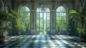 MALBA NA PLÁTNĚ, architektura, 180/100 cm Euroart - Obrazy na plátně