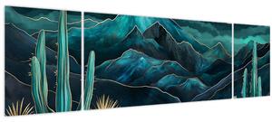 Obraz - Tyrkysová noc (170x50 cm)