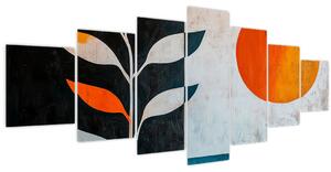 Obraz - Abstrakce rostliny a slunce (210x100 cm)