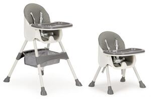 Šedá jídelní židlička pro děti HC-823-GRAY