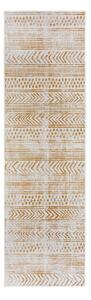 Okrově žluto-bílý venkovní koberec 80x350 cm Biri – NORTHRUGS