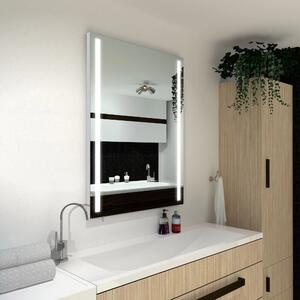 Koupelnové zrcadlo hranaté 70x50 cm PARIS PREMIUM s LED osvětlením