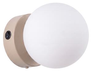 Sollux Lighting Nástěnné svítidlo YOLI 1 taupe s vypínačem