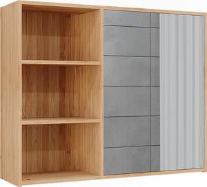 Koupelnová zrcadlová skříňka Vicco Lucie Bambus 74 x 60 cm se 3 otevřenými přihrádkami, Model 58720