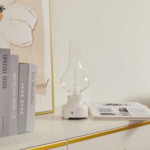 Lindby Maxentius LED stolní lampa krémová/čirá aku