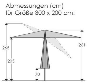 SLUNEČNÍK 200/261/300 cm Schneider - Online Only zastínění, Online Only