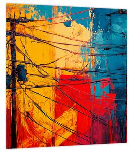 Obraz - Abstraktní elektrické vedení (30x30 cm)