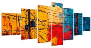 Obraz - Abstraktní elektrické vedení (210x100 cm)