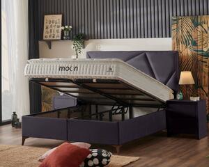 Čalouněná postel MOON s matrací - antracit 180 × 200 cm