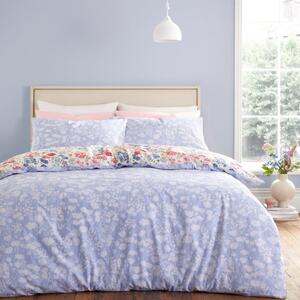 Růžovo-modré bavlněné povlečení na dvoulůžko 200x200 cm Olivia Floral – Bianca
