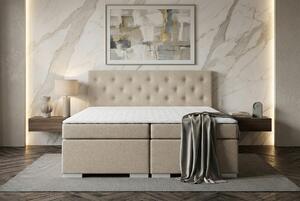 POSTEL BOXSPRING, 180/200 cm, béžová MID.YOU - Manželské postele, Online Only
