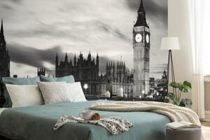 Tapeta Big Ben v Londýně v černobílém provedení - 300x200 cm