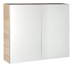 Aqualine Vega - Zrcadlová skříňka, 800x700x180 mm, dub platin VG880