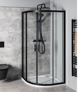 SIGMA SIMPLY BLACK sprchový kout kvadrant 800x800mm, R550, čiré sklo