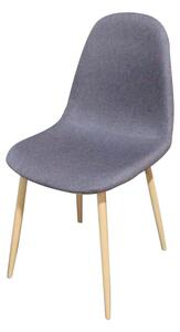 Židle s potahem, 4 ks, různé barvy - šedá