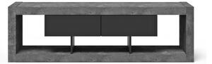 Šedo-černý TV stolek v dekoru betonu 175x52 cm Nara – TemaHome