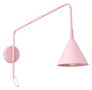 Sollux Lighting Nástěnné svítidlo NOX 1 růžové s vypínačem