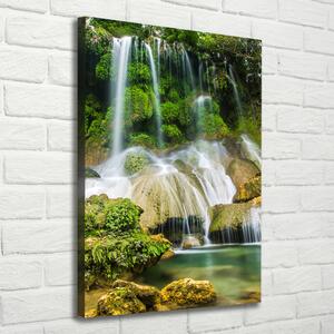 Vertikální Foto obraz na plátně Vodopád v džungli ocv-104909030