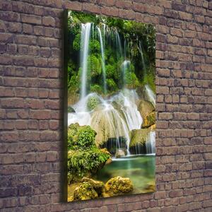 Vertikální Foto obraz na plátně Vodopád v džungli ocv-104909030