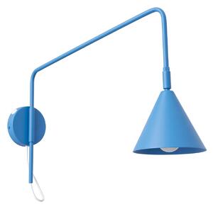 Sollux Lighting Nástěnné svítidlo NOX 1 světle modré s vypínačem