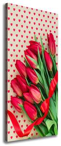 Vertikální Foto obraz na plátně Červené tulipány ocv-104956051
