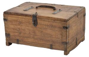 Starožitná dřevěná truhlička z teakového dřeva, 29x21x15cm