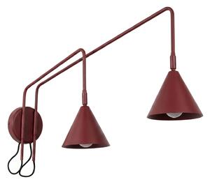 Sollux Lighting Nástěnné svítidlo NOX 2 bordó s vypínačem